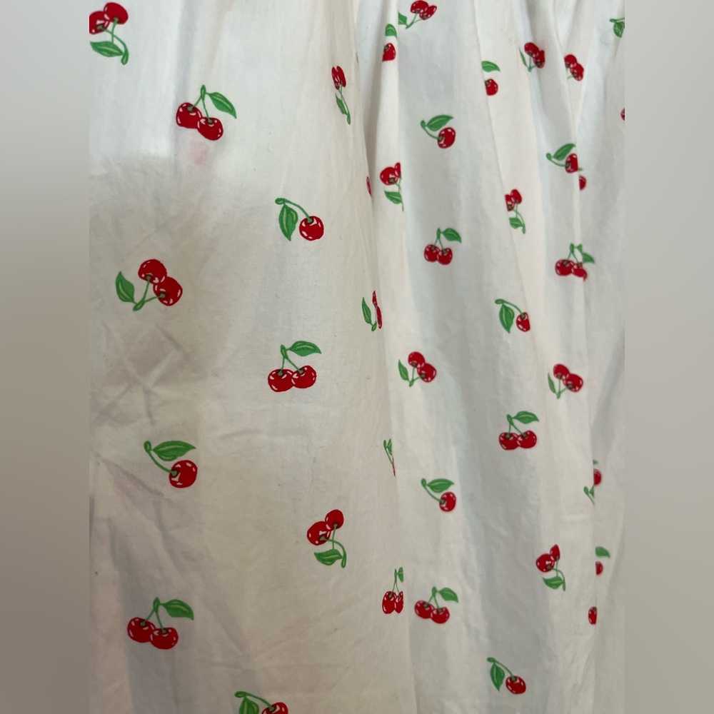 NWT Aerie New Essential Novelty Print Cherry Maxi Cotton Cottagecore skirt sz L - Picture 5 of 12